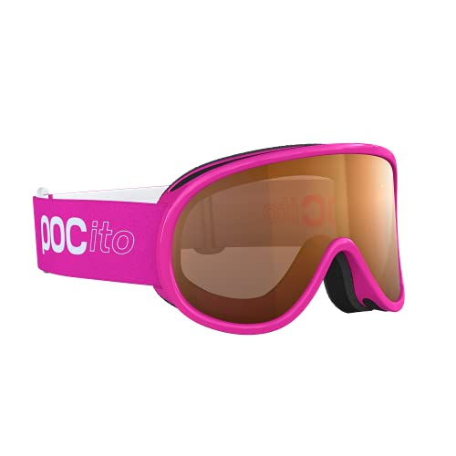 POC POCito Retina Máscaras Nieve, Unisex niños, Rosa (Fluorescent Pink), One Size