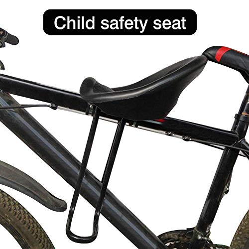 POHOVE Infantil Asiento de Bicicleta, Bicicleta Niños Delantero Montado con Respaldo Y Pie Pedales, para 2-8 Años, Bebé ' Portador Montaña Híbrido - como Imagen Mostrar, 10cm