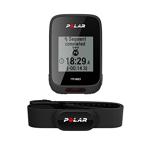 Polar M460HR - Ciclocomputador, sensor de frecuencia cardíaca H10 incluido, color negro, talla M