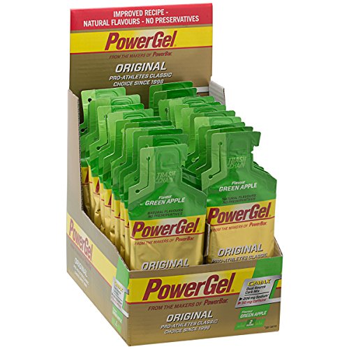 Powerbar Original Power, Gel de energía con sabor de Manzana verde y cafeína 41 g, paquete de 24