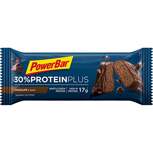 PowerBar Protein Plus 30% Chocolate 15x55g - Barra de alta Proteína + Suero y Proteína de Caseína