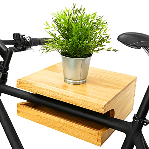 PrimeMatik - Soporte de Pared para Colgar Bicicleta Fabricado Tipo estantería de Madera