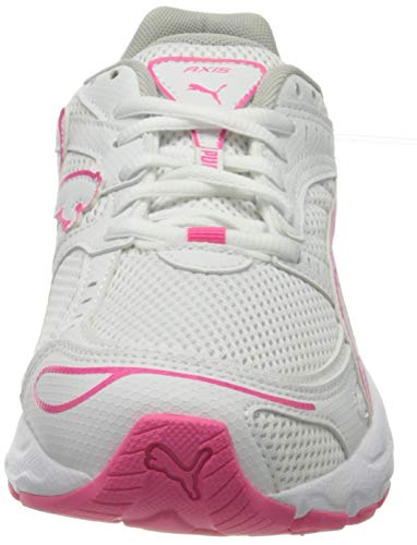 PUMA Axis, Zapatillas Unisex Adulto, Blanco White/Glowing Pink/Gray Violet, 38.5 EU