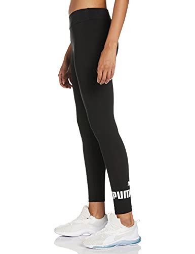 PUMA ESS Logo Leggings Mallas Deporte, Mujer, Puma Black, M