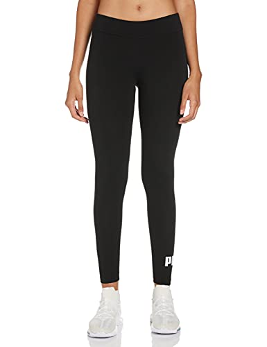 PUMA ESS Logo Leggings Mallas Deporte, Mujer, Puma Black, M