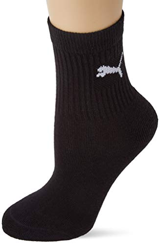 PUMA Junior Crew Sock Calcetines, Negro, 35-38 (Pack de 3) Unisex niño