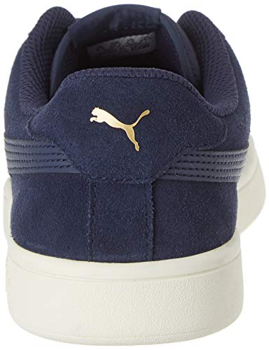 PUMA Smash v2, Zapatillas Unisex Adulto, Azul (Peacoat-Gold-Whisper White), 36 EU