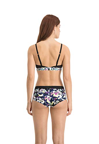 PUMA Women's Printed Mini Short (2 Pack) Ropa Interior, Negro Combo, L para Mujer