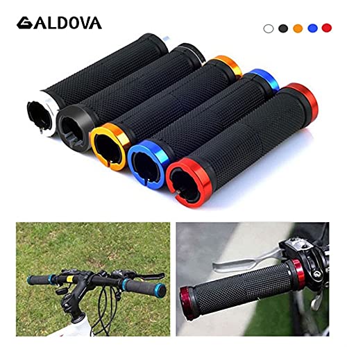 PuñOs Bicicleta MontañA 1 par de empuñaduras de bicicleta con bloqueo de goma y aleación de aluminio tipo antideslizante tipo redondo mango de carretera bicicleta piezas de bicicletas PuñOs Para Bicic