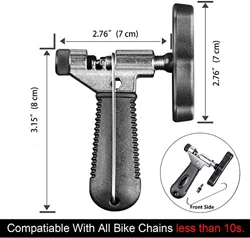 QKURT Alicates para Bicicletas + Medidor de Desgaste de la Cadena+ 6 Pares Enlace perdido de Bicicleta, Alicate de Cadena Alicate Quicklink para reparación de Cadenas de Velocidad 6/7/8/9/10