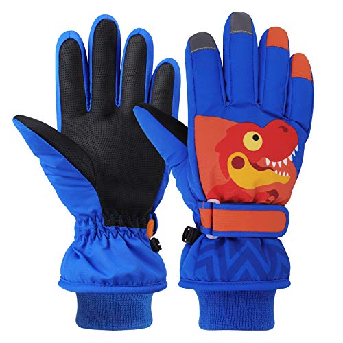 QKURT Niño Guantes de Esquí, Guantes de EsquíInvierno Manoplas para Clima frío para niñas y niños para niños de 2 a 13 años Trineo Snowboard Patinaje Ciclismo Correr y Actividades al Aire Libre