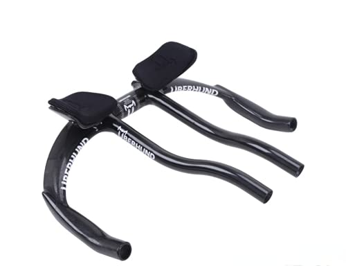 QQY Manillar de prueba de tiempo de carbono TT Bar Rest Triatlón Manillares Piezas de bicicleta Accesorios de carretera Manillar TT Bike Manillares (negro)