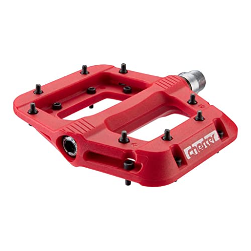 Race Face - Pedales Chester-Rojo, Bicicleta Adulto, Unisex, 15-18,4 mm