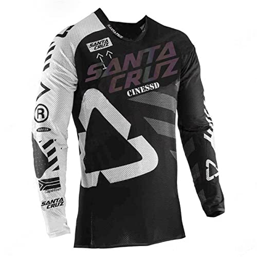 Racing Downhill Jersey Mountain Bike Cycling Jersey Crossmax Shirt Ciclismo Clothes Santa Cruz MTB Motorcycle Jersey Men,C,XL