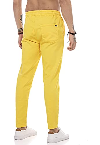 Redbridge Pantalón para Hombre Joggers Chino-Pants Básicos Amarillo XXL