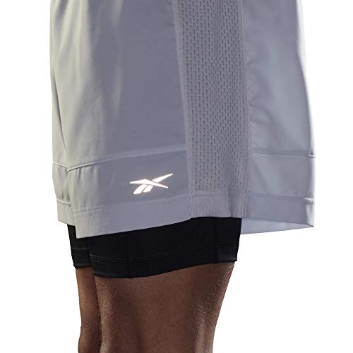 Reebok RE 2-1 Short Pantalón Corto, Hombre, porcel, L