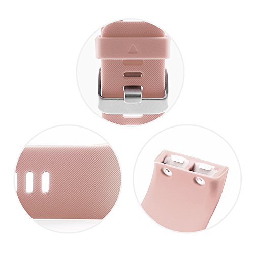 Reemplazo de banda Rukoy para Garmin Forerunner 35, correa de reloj de repuesto de silicona suave para Garmin Forerunner 35 reloj inteligente, ajuste 5.56 "-7.96" (139mm-199mm) muñeca (Rosa)