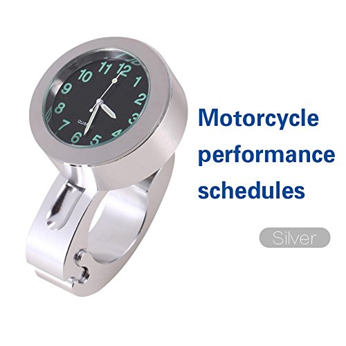 Reloj de motocicleta Reloj de manillar a prueba de agua Reloj de manillar de motocicleta para la mayoría de las motocicletas/Crucero/Chopper/Personalizado con 7/8 pulgadas