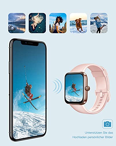 Reloj Inteligente Mujer Hombre, Smartwatch con Pulsómetro, Pulsera Actividad Inteligente con Cronómetros Podómetro Caloría,Monitor de Sueño, Impermeable IP68 Mujer Reloj para Android iPhone