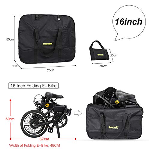 Rhinowalk Bolsa de transporte para bicicleta de 14 a 20 pulgadas, impermeable, plegable, bolsa de transporte para bicicleta plegable