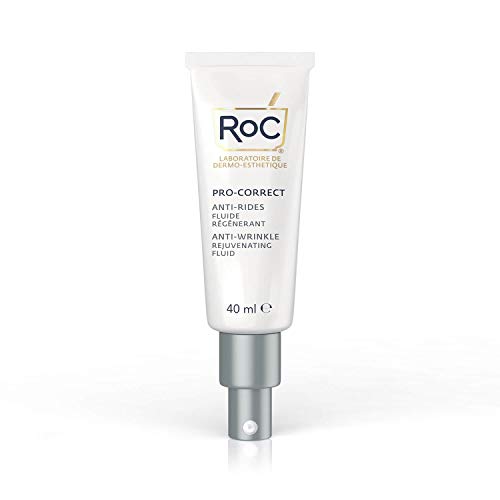 RoC - Retinol Correxion Pro-Correct Fluido Rejuvenecedor - Antiarrugas y Antiedad - Crema Facial con Retinol y Ácido Hialurónico - 40 ml