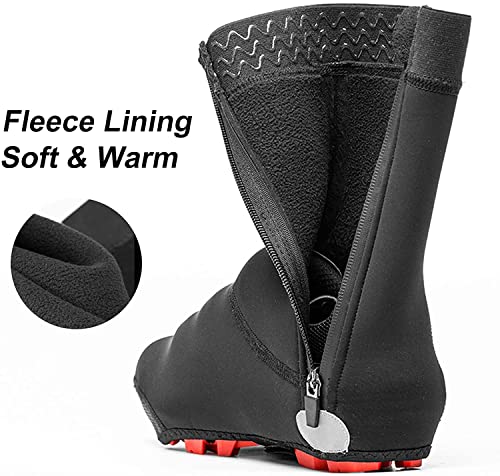 ROCKBROS Cubrezapatillas de Ciclismo Térmico Anti Viento para Invierno, Cubrebotas para MTB Bicicleta Carretera