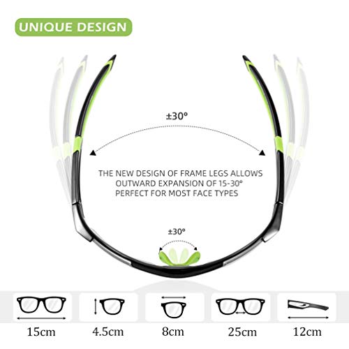 ROCKBROS Gafas de Sol Fotocromáticas Lentes Transparentes con Protección UV400 Ultraligero para Ciclismo Running Deportes al Aire Libre para Hombre y Mujer