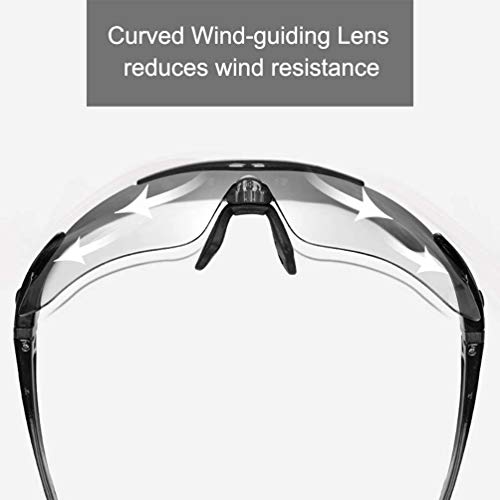 ROCKBROS Gafas Fotocromáticas Lente Transparentes Deportivas Protección UV400 para Ciclismo Bicicleta Running Conducir, Unisex