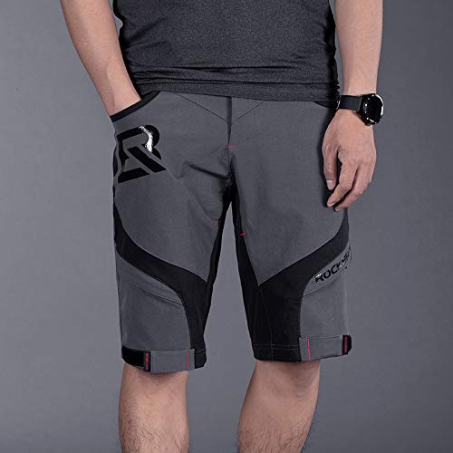 ROCKBROS Pantalones Cortos de Bicicleta 4D Acolchado con Ropa Interior Bolsillos Ciclismo Deporte MTB Montaña para Hombres