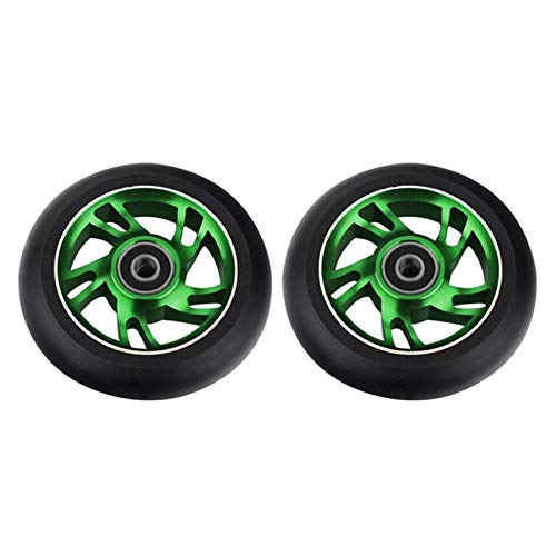 Ruedas De Scooter 1 unids truco scooter 100mm ruedas con alto elástico resistente al desgaste de la PU con cojinetes de núcleo de aleación de ruedas de esquí de rodillos Ruedas De Scooter Freestyle