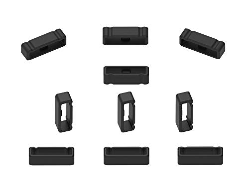 Ruentech Repuesto Silicona Anillo de Cierre compatible con garmin Fenix 3/Fenix 3 HR/Fenix 5 x Banda Keeper Cierre Anillo Connector Seguridad, Color 11 PCS