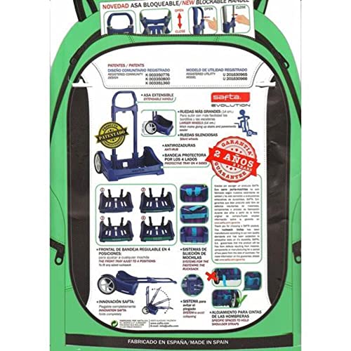 Safta Carro Evolution para Mochilas Escolares Plegable Ligero Resistente Diseño Único 400x280x850mm