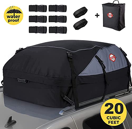 Sailnovo Maletero Techo Coche Impermeable Cofre Techo Coche Portaequipajes Coche Techo Maleta Techo Coche Plegable Impermeable Resistente 580 litros (580L/ 900D)