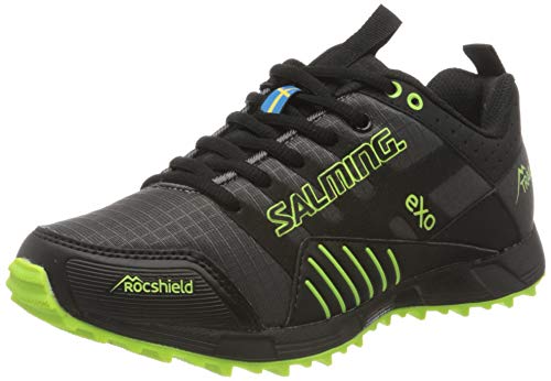 Salming Trail T4 Trailschuh Damen-Dunkelgrau, Schwarz, Zapatillas Running Mujer, Noir Bleu Blanc Noir, 38 EU