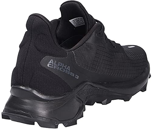 Salomon Alphacross 3 Gore-Tex (impermeable) Hombre Zapatos de trail running, Negro (Black/Black/Black), 41 ⅓ EU