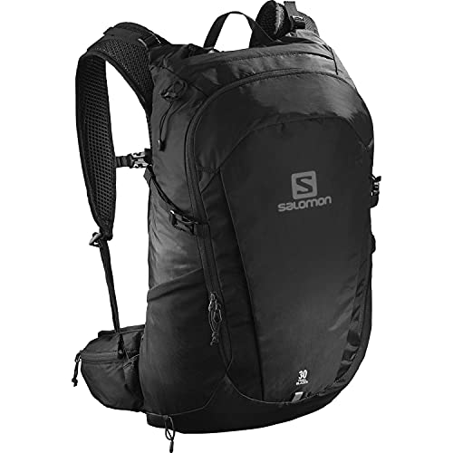 Salomon Trailblazer 30 Mochila de senderismo/viaje, Espaciosa y práctica, Capacidad 30 l Unisex adulto, Negro (Black), Talla única