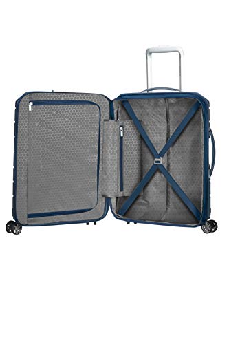 Samsonite Flux Spinner S Equipaje de mano Expansible, 55 cm, 44 L, Azul (Navy Blue)