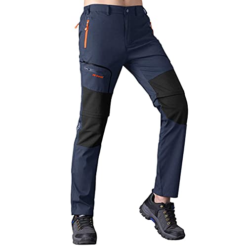 SANMIO Pantalones Aire Libre de Hombre Convertible Pantalones Cortos Trekking Senderismo Secado Rápido Pantalón Funcionales Escalada Correr Montar Caminar Pantalones