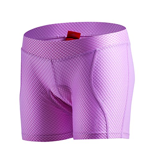 Santic Calzoncillos de Ciclismo para Mujeres,Pantalones Cortos de Bicicletas,Pantalón Interior de Ciclismo para Mujeres Violeta M