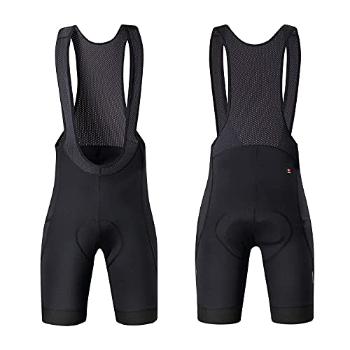 Santic Culote Bicicleta Hombre Culotte Ciclismo Hombre Culote MTB Pantalones Cortos Ciclismo Hombre con Tirante Negro EU XXL