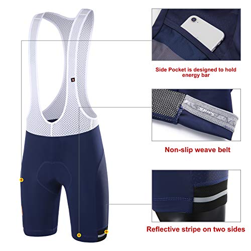 Santic Culote Bicicleta Hombre Culotte Ciclismo Hombre Culote Pantalones Cortos Ciclismo Hombre con Bolsillos Azul Marino XL