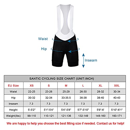 Santic Culote Bicicleta Mujer Acolchado Culotte Ciclismo Mujer Gel Pantalones Cortos Ciclismo Negro EU S