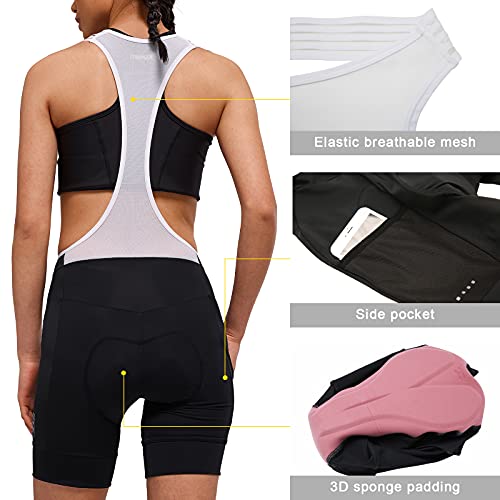 Santic Culote Bicicleta Mujer Acolchado Culotte Ciclismo Mujer Gel Pantalones Cortos Ciclismo Negro EU S