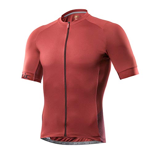 Santic Maillot Ciclista Hombre Top Ciclismo Bicicleta Bici Transpirable Secado Rápido Jersey Ciclista Yorkson Rojo EU XL