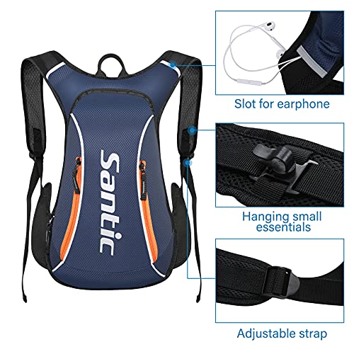 Santic Mochila Ciclismo 15L MTB Montaña Mochila Bicicleta Montaña/Carretera Pequeña Azul