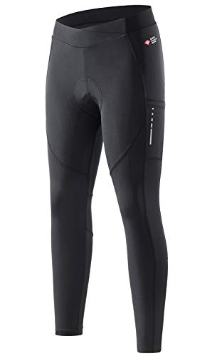 Santic Pantalon Ciclismo Mujer Culotte 3/4 Bicicleta Largo Badana Acolchado Las Medias Transpirables Antideslizante S