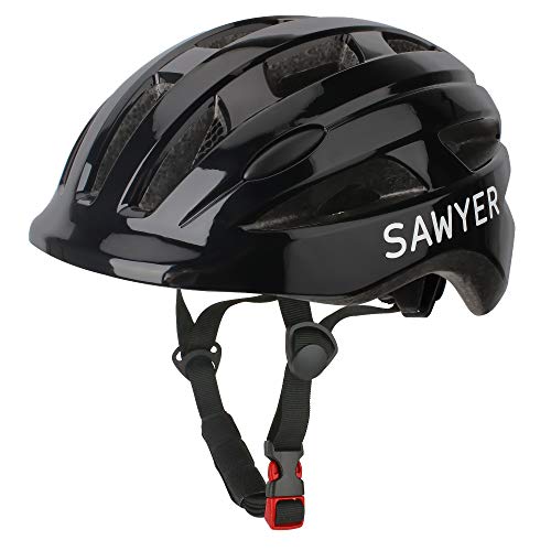 Sawyer Bikes - Casco Infantil Ajustable Niños - Bicicleta/Patinete (Negro)