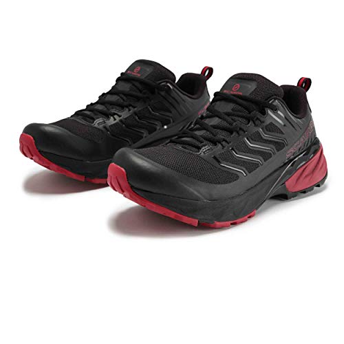 Scarpa Rush WMN, Zapatillas de Trail Running Mujer, Black-Cherry SHC Free-Dome, 39 EU