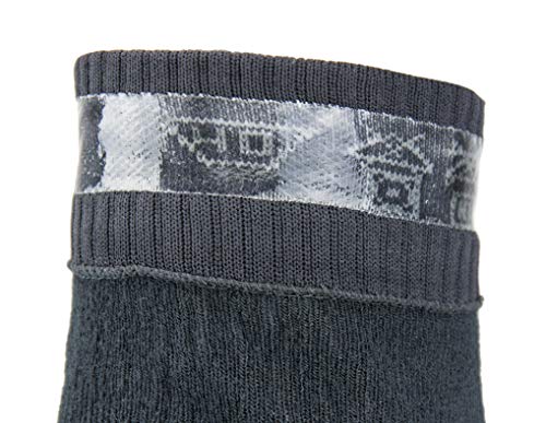 Seal Skinz Waterproof Warm Weather Mid Length Sock with Hydrostop Calcetines, Unisex Adulto, Negro, M