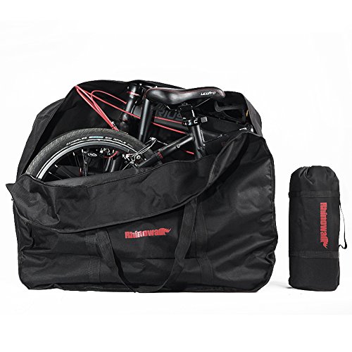 Selighting Bolsa Transporte Bicicleta Plegable, Bolsa de Almacenamiento de Bici Bolsa para el Manillar Bolso Plegable para el Envío de Viajes Aéreos, 20 Inch (Negro)